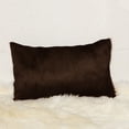 thumbnail image 3 of Torino Cowhide Pillow 12x20 Chocolate Natural 1 Piece Decorative Pillow, 3 of 4