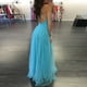 thumbnail image 3 of Gibobby Vestidos de fiesta largos elegantes Vestido transparente V Noche Mujer Fiesta Largo sin mangas Detalle Vestido de mujer profundo(Azul celeste,G), 3 of 5
