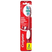 Colgate 360 Advanced Whitening Toothbrush Pack, Soft Adult Toothbrushes, 2 Pack