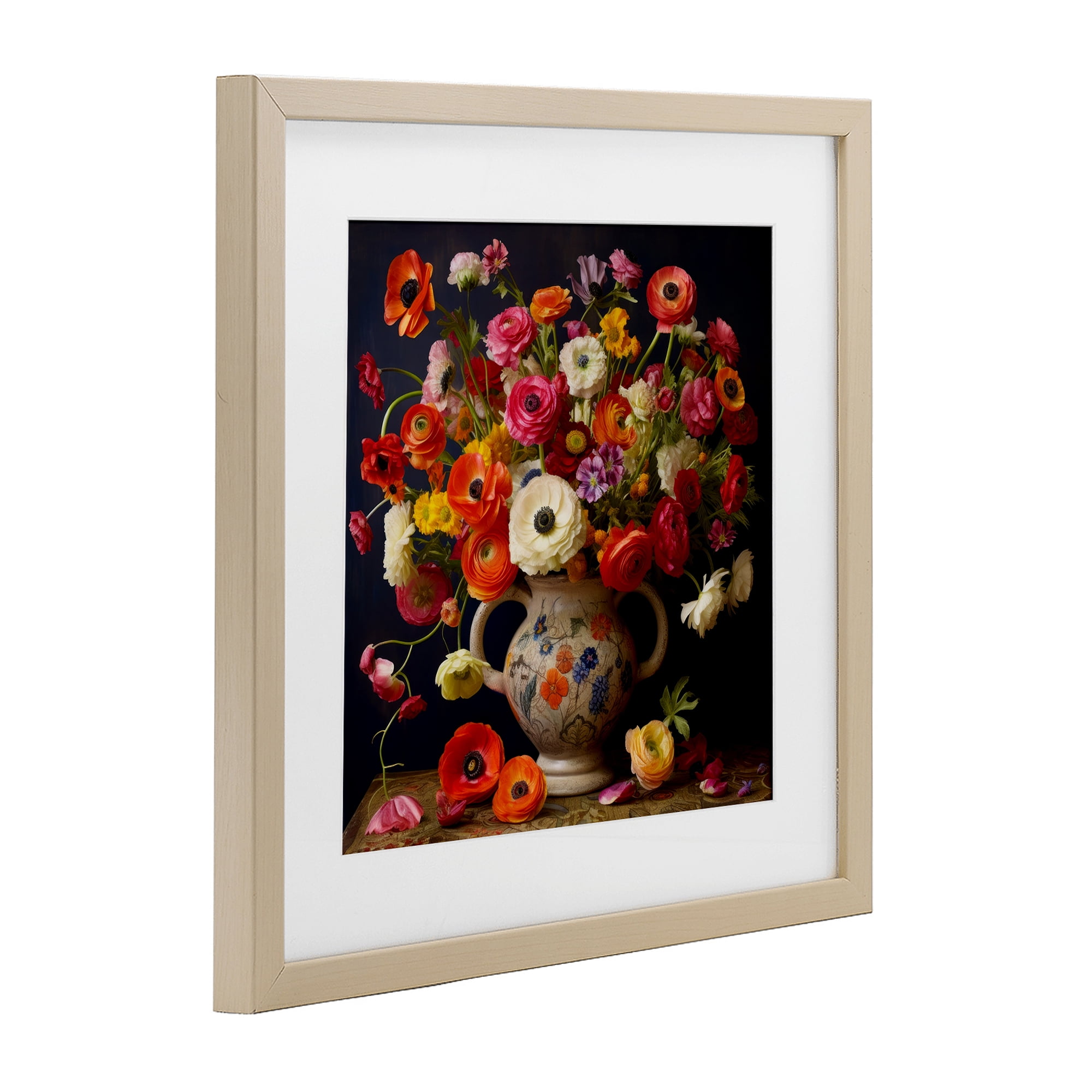 Stupell Industries Harmonious Bouquet Composition Birch Framed Print Under Glass, design by Lazar Studio
