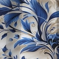 thumbnail image 4 of Designart "Acanthus Leaves In Cobalt Blue I" Floral Blackout Curtain Panels, 4 of 4