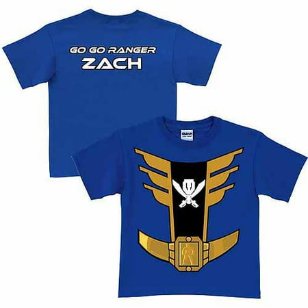 Personalized Power Rangers Blue Ranger Toddler Boy Royal Blue T-Shirt