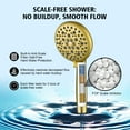 thumbnail image 5 of sumerain Brushed Gold Bathroom Shower System with 9 Spray Modes Rainfall Shower Head and Filtered Handheld Shower, Rough-In Valve and Trim Included, 5 of 12