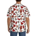 thumbnail image 3 of Yiaed Red Food Print Mens Casual Wrinkle Free Shirts Short Sleeve Button Down Summer Stretch Dress Shirt-4X-Large, 3 of 5