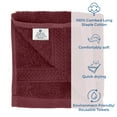 thumbnail image 3 of Dan River Washcloth for Face 12 pack Soft Absorbent and Quick Drying Durable Cotton Face Towel - Burgundy, 3 of 8