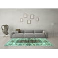 thumbnail image 3 of Ahgly Company Indoor Square Abstract Light Blue Modern Area Rugs, 4' Square, 3 of 4