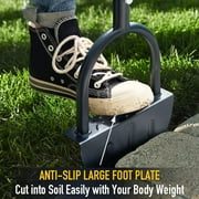 Colwelt Saw-Tooth Manual Edger,Half Moon Lawn Edger with T-Grip (38in)