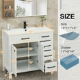 thumbnail image 3 of Eclife 36 in White Bathroom Vanities with Integrated Sink Top, Contemporary, 1 Pack, 3 of 7