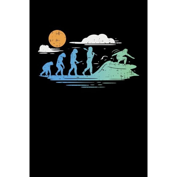 Surfing Evolution : 120 Pages I 6x9 I Graph Paper 4x4 I Funny Windsurfing, Wakeboarding & Watersport Gifts (Paperback)