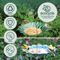 thumbnail image 3 of Comedero y baño para pájaros EcoCycle, 11 pulgadas, turquesa, dalia, 0.6 L, 3 of 9