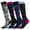 assorted5, variant on 4 Pairs Compression Socks for Women & Men Circulation 15-20 mmHg - Better Blood Flow, Swelling , Best Support for Medical, Running, Nursing