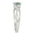 thumbnail image 2 of SZUL Women's GreenAmethyst and Diamond Twist Ring in 10K White Gold, 2 of 3