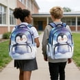 thumbnail image 2 of HUIACONG Backpack Set&nbsp;Snow Penguin 17 Inch 4 Pcs Main Pack, Lunch Bag, Pencil Case & Bottle Sleeve, Ergonomic Padded, for Boys Girls Ages 5-10, 2 of 7