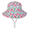 thumbnail image 2 of Zwiiyzr 0-10 Years Toddler Kids Baby Boys Girls Printed Sunscreen Cap Baby Sun Hat Baby Bucket Hat Toddler Summer Hats Red, 2 of 2