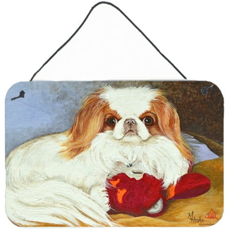 Carolines Treasures MH1049DS812 Japanese Chin Pink Gorilla Wall or Door Hanging Prints  8x12 multicolor