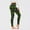 Green high waisted leggings for women a1, variant on Cagogo Women's High Waisted Slim Fit Plaid Leggings Stretch Casual Streetwear Active Long Pants Yoga Workout Party Trousers, Blue 2XL