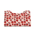 thumbnail image 4 of Lsque Red Strawberry Printed Long Tissue Box Cover Holder, Facial Paper Organizer Dispenser,Triangle with Bottom Belt, PVC Leather Decorative Organizer, 4 of 9