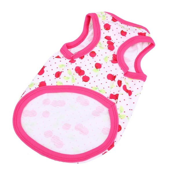 Primavera Verano Cachorro Perro pequeño Chaleco Ropa Camisa para mascotas (Rojo cereza) (S) Tmvgtek Para estrenar