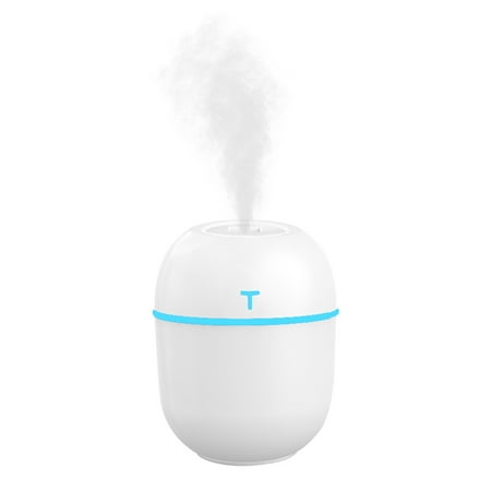 

AWLYLNLL Colorful Cool Mini Humidifier USB Personal Desktop Humidifier for Car Office Room Bedroom etc. Auto Shut-Off 2 Mist Modes Super Quiet. (White)