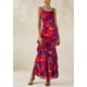 thumbnail image 3 of Vestido largo PRETTYGARDEN 2025 con estampado floral escalonado de verano para mujer, 3 of 9