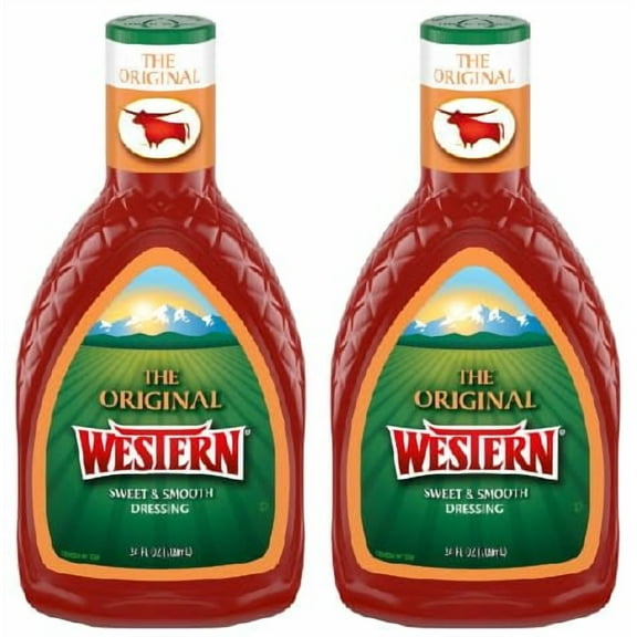Original Western Sweet and Smooth Salad Dressing (Pack of 2 Bottles) 24 fl. oz.