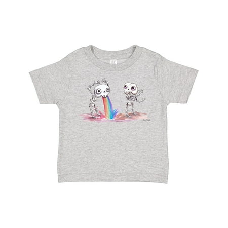 

Inktastic Skeleton Pukes Rainbow Boys or Girls Toddler T-Shirt