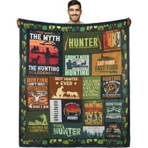 Hunting Gifts Men Hunter Blanket - Hunting Gifts for Men, Unique Gifts for Hunters Dad Boys, Throw Gift for Deer Hunting Lover, Funny Mens Hunting Blankets Gift 50"x60"
