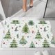 thumbnail image 1 of Alfombras de baño, alfombras para sala de estar, alfombra de área, alfombra de baño, alfombra de entrada, alfombra de baño, alfombra antideslizante, absorbente, con patrón de árbol de Navidad, fácil d, 1 of 6