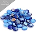thumbnail image 2 of Fire Pit Glass - Dark Blue, Light Blue Reflective Fire Glass Beads 3/4" - Reflective Fire Pit Glass Rocks - Reflective Glass Beads for Fireplace and Landscaping, 2 of 2