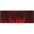 thumbnail image 5 of Red and Black Moon Trees Mouse Pad 31.5x11.8 Inch Mousepad Extended Large Non Slip Rubber Base Big Keyboard Mat Stitched Edges Gaming Office, 5 of 7
