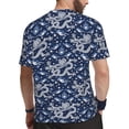 thumbnail image 2 of Wukai Dragon Print Men's Short-Sleeved Mesh T-Shirt,Quick-Dry Short Sleeve Workout T-Shirt-XX-Large, 2 of 8