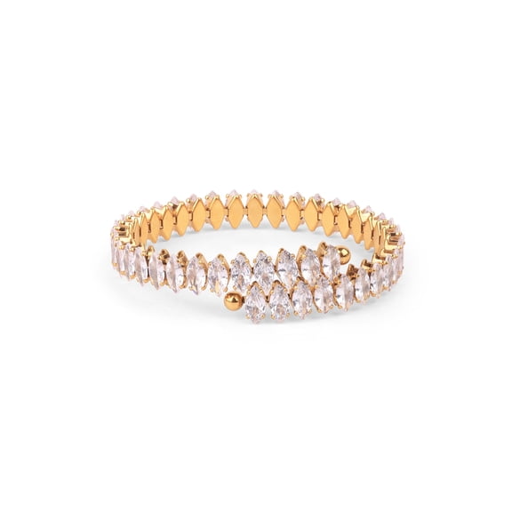 18kt Gold Plated Zircon Marquise cut bracelet