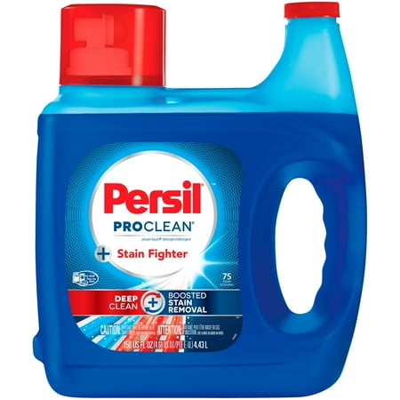 Persil ProClean Stain Fighter Liquid Laundry Detergent, 150 Fluid Ounces, 75 (Best Detergent For Armpit Stains)