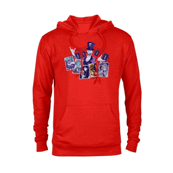 Disney Villains Dr. Facilier Playing Cards - Pullover Hoodie for Adults - Customized-Red