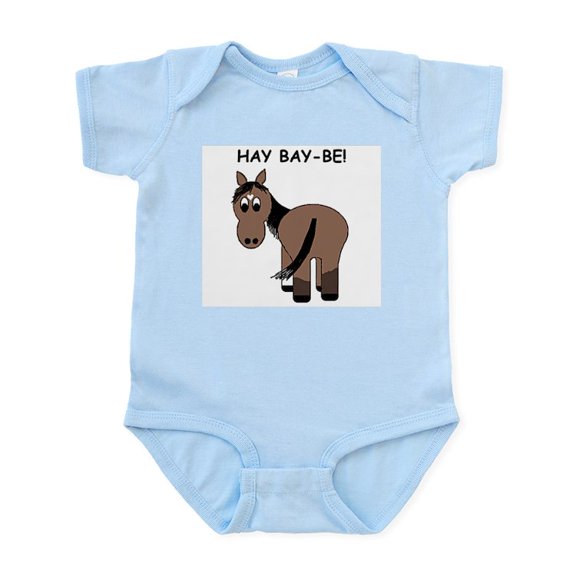 CafePress - Hay Bay Be! Horse Infant Bodysuit - Baby Light Bodysuit, Size Newborn - 24 Months