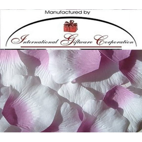 Dusty Rose / White - Two Tone - 100 Silk Rose Petals Wedding Favors - Solid Colors - Wedding Reception and Party Supplies