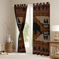 thumbnail image 3 of jejeloiu Wild Animal Bear Black Out Curtains,Rustic Western Aztec Curtains Pack of 2 (42x63 Each),Brown Plaid Bedroom Curtains For Boys Kids,Microfiber Bedroom Decor, 3 of 6