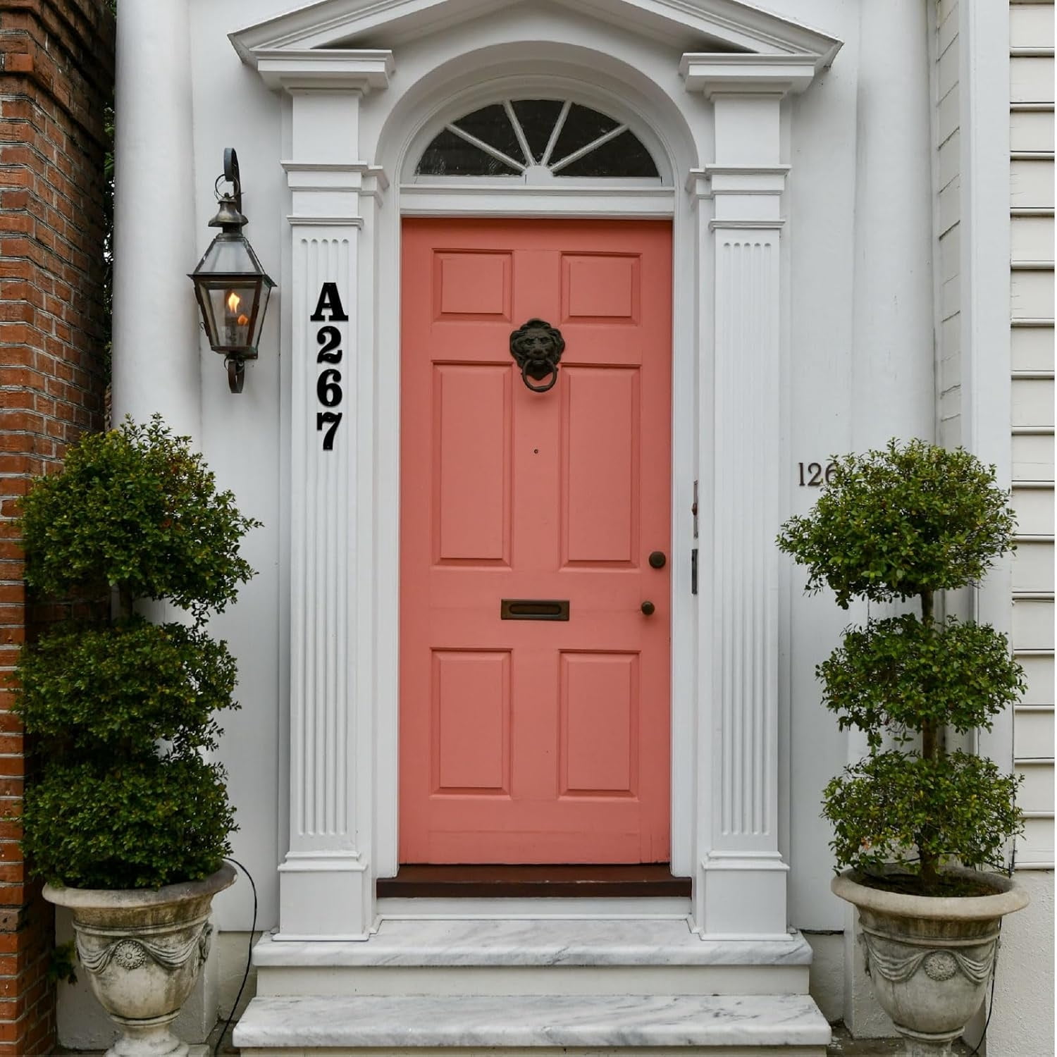 3 Inch Metal Modern House Numbers, House Address Letters and Numbers for Outside Signs, Metal Letters Door Numbers Signage Street Address Plaque for Garden Door Mailbox Dr (2-Pack of B)