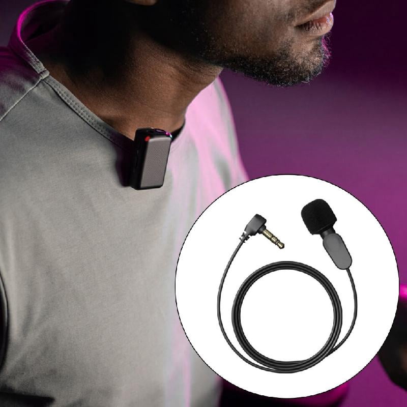 JZROCKER Lavalier Lapel Microphone for Mic/Mic 2 3.5mm Omnidirectional Mic for Vlog Interviews Streaming Environment