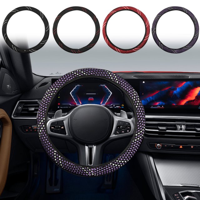 ¡Ahorra con Rebajas!, Funda para volante de coche, de malla elástica y transpirable, tejida a mano, universal Akmoler