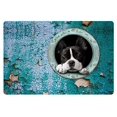 thumbnail image 1 of Boston Terrier Door Mat Home Decoration Heavy Duty Front Doormat Funny Welcome Floral Area Rugs Inside Non Slip Mat Entry Easy Clean Rubber Shoes Off Blue, 1 of 8