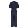 thumbnail image 6 of Raenseen Adaptive Clothing for Men with Alzheimer, Easy Dressing Back Zipper Jumpsuit Comfort Daily Wear Navy Blue XL, 6 of 7