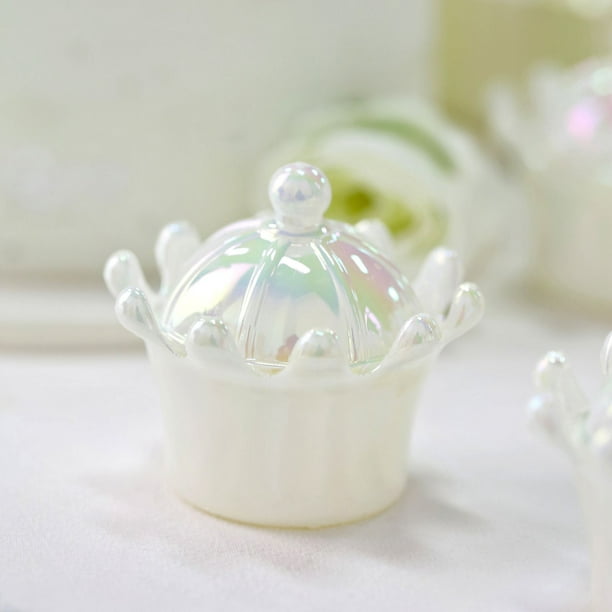 Efavormart 12 Pack | White Fillable Mini Crown Party Favor Gift Boxes ...