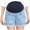 Light Blue, variant on AKAFMK Women's Materntiy Denim Shorts Over The Belly,Mother Woman Fashion Solid Color Elastic Waist Pockets Shorts Jeans