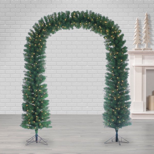 Noel 8ft PreLit Tree Arch, Indoor Tree Arches Archs, 52 OFF