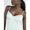 thumbnail image 3 of Scoop Women’s Satin Ruched Maxi Slip Dress, Sizes XS-XXL, 3 of 3