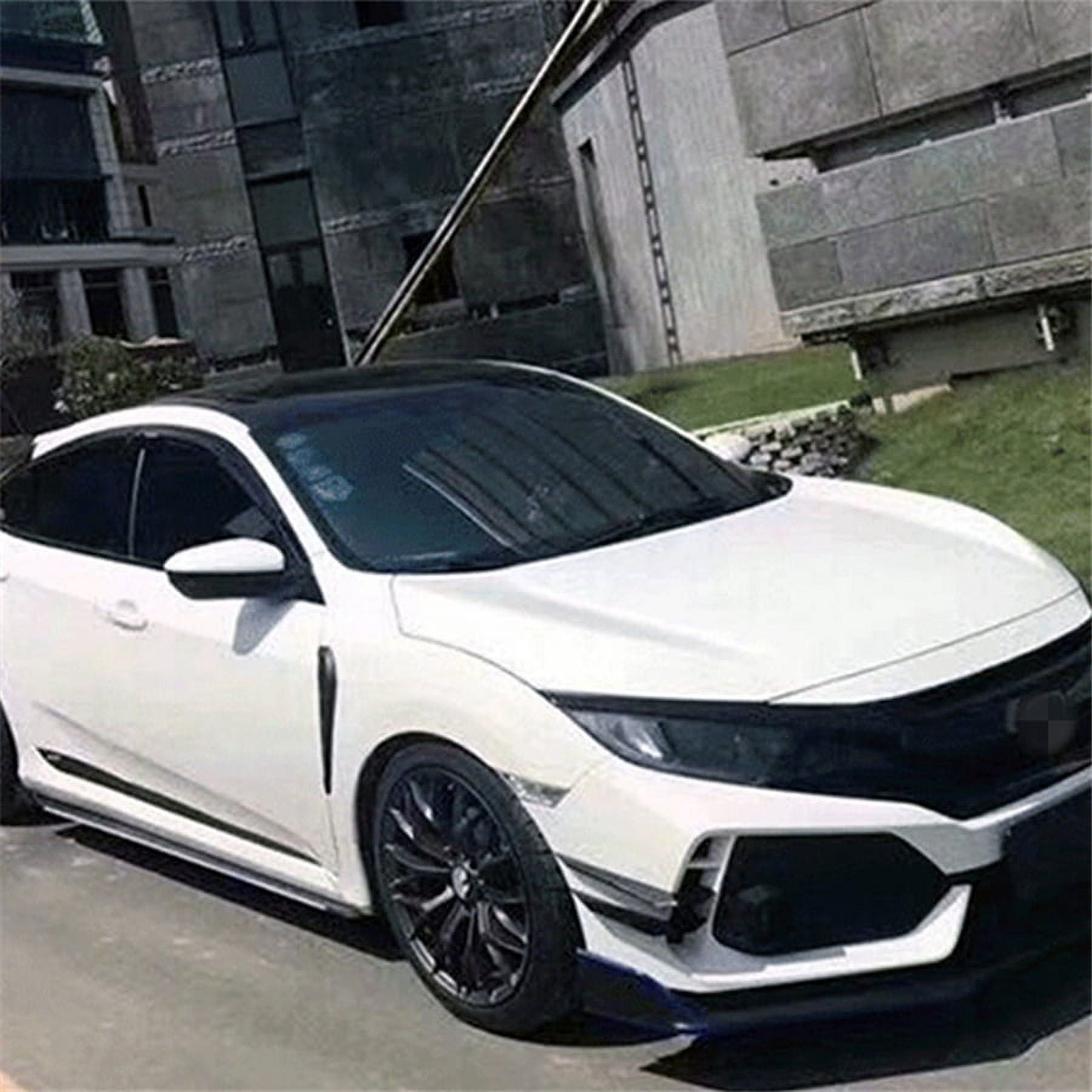 33cm Gloss Black Front Bumper Canards Splitter Fins For 16-21 Honda Civic Type-R