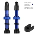 thumbnail image 2 of Yuarrent De válvulas sin cámara para bicicleta de montaña, aleación de carretera, núcleo de goma de cobre, boquilla de vacío de Color sólido, Ciclismo Azul 54 mm Yuarrent OD000751-05, 2 of 6