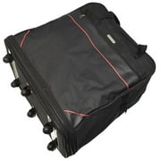 40 Rolling Duffel Bag Expandable Multi Tier Check in Travel Bags Large Collapsible Wheeled Soft Luggage Duffle Black