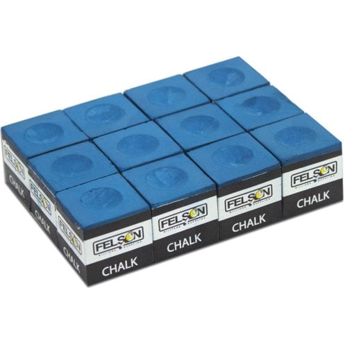 Pool Cue Chalk, 12pack, Blue